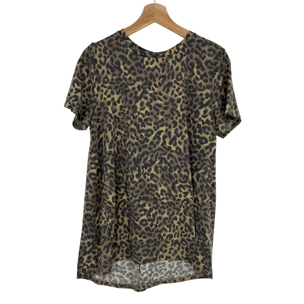 Loramendi Leopard Print Short Sleeve Top